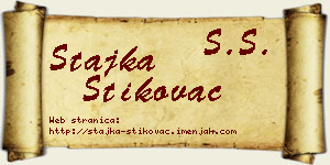 Stajka Štikovac vizit kartica